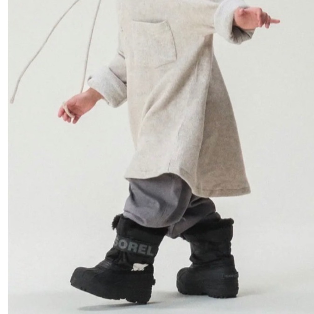 Sorel Grey Neon Yellow Snow Commander Boots‎ Waterproof Faux Fur Kids Size 6